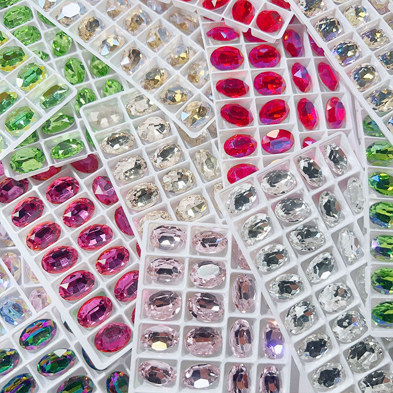 K9高品13X18mm椭圆鸽子蛋透钻饰品配件DIY手作手工包钻材料发夹钻