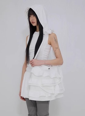 flareup韩国直邮正品小众品牌斜跨单肩包层次荷叶边大容量包包女