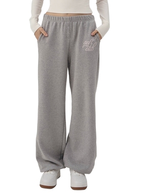 kleesier韩国直邮正品刺绣樱桃字母直筒运动休闲裤简约百搭卫裤