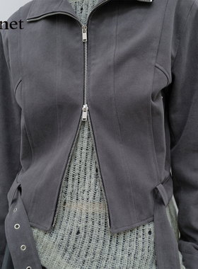 Deinet韩国小众品牌秋冬季时尚百搭基础款夹克潮流外套痞帅上衣