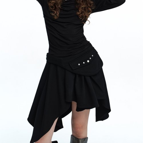 不规则半身裙修身小香风半身裙女