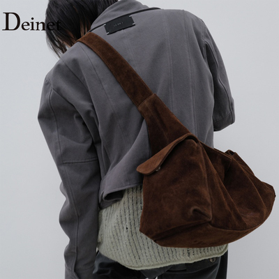 Deinet美拉德麂皮绒大容量托特包