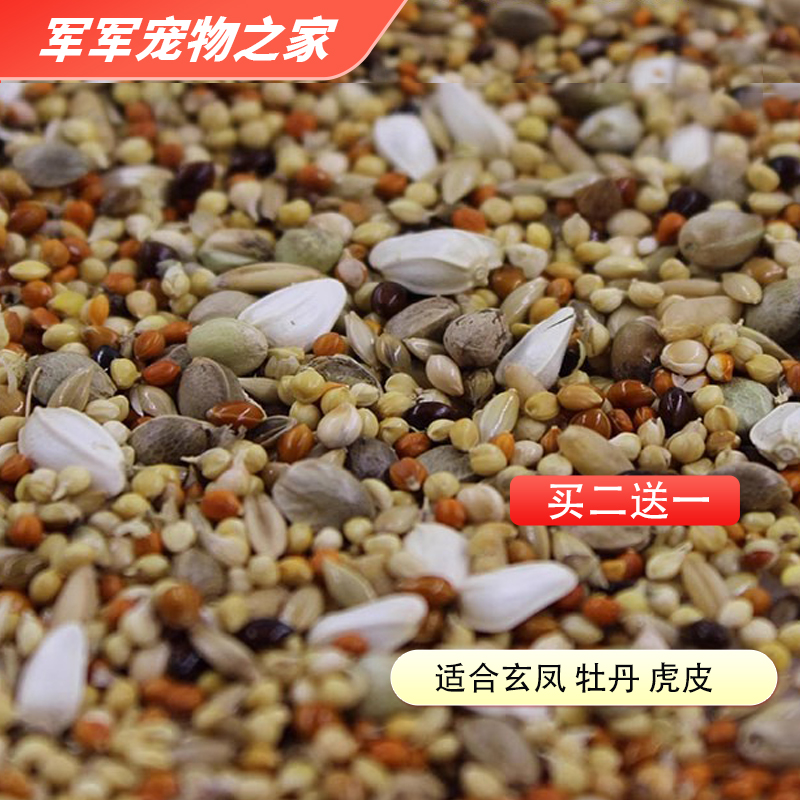 【现货】虎皮 牡丹 玄凤 云斑 文鸟鹦鹉鸟食鸟粮混合鹦鹉饲料500g