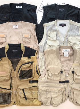 ZDAMIAO山系复古多口袋机能战术马甲户外登山野营流浪百搭vintgae