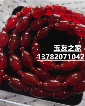 红绳项链 路路通珠子项链男女款 大珠子路路通椭圆珠子项链