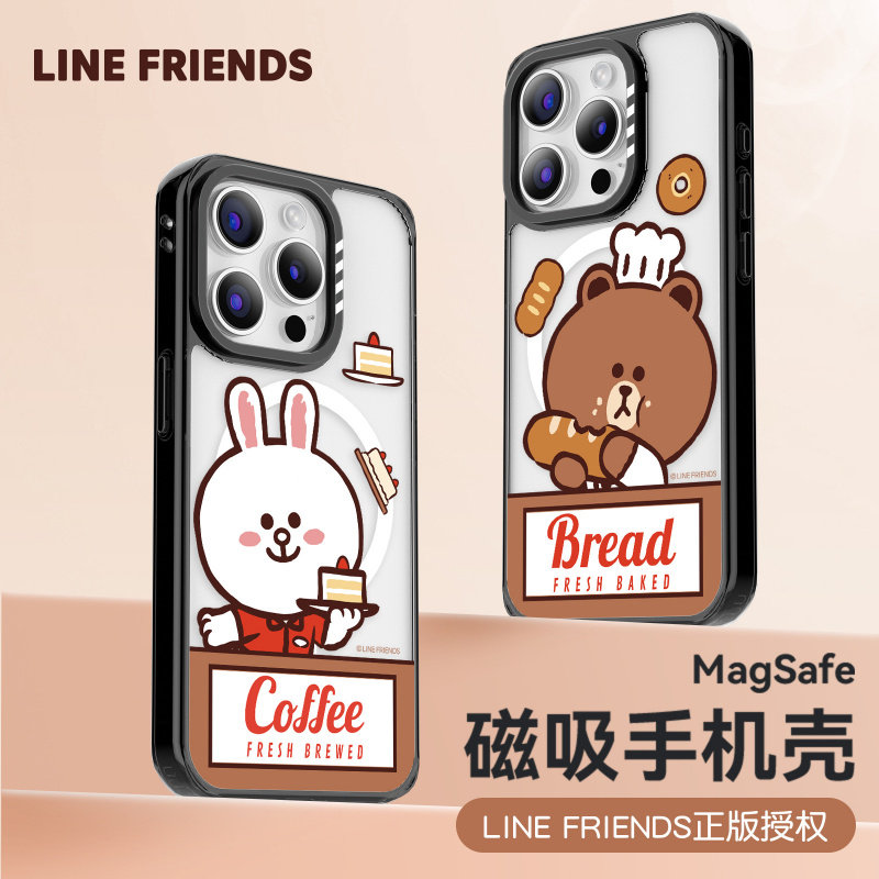 可妮布朗熊透明手机壳适用iPhone17promax苹果16magesafe磁吸保护套15轻薄14防摔13卡通