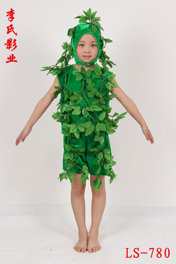 2025儿童话剧舞台演出服幼儿亲子游戏表演服大树服绿色环保时装秀