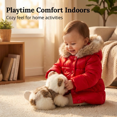 【现货】美国OLD NAVY红色缎面节日加厚男童男婴女童女婴带帽棉服