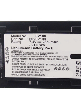 厂家直供适用索尼HDR-HC3 CX170 CX370/V NP-FV100相机电池