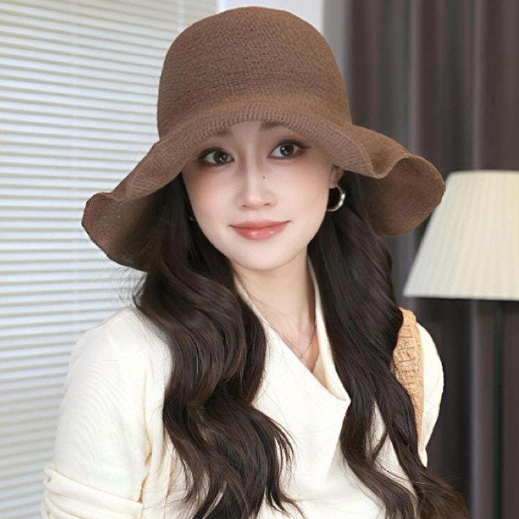 夏季新款细勾针简约渔夫帽子女