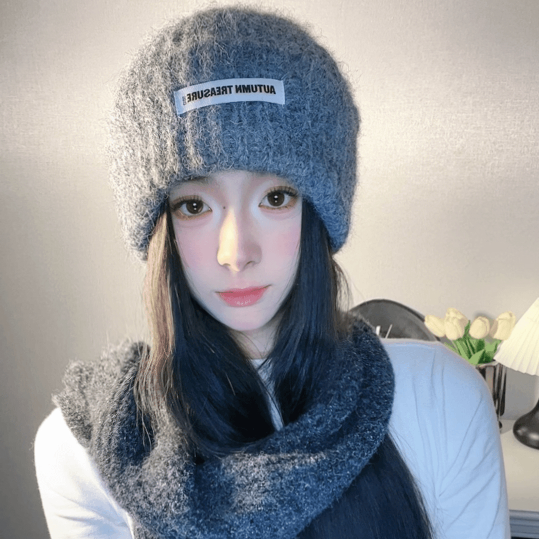 秋冬宽松加厚保暖护耳针织帽