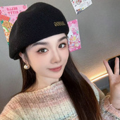 JARLOG秋冬定型贝雷帽一帽两戴前进帽女韩版 加厚保暖时尚 百搭气质