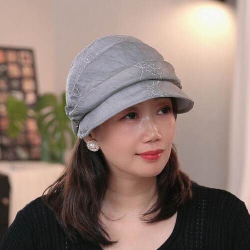 新款夏季洋气遮阳帽优雅气质鸭舌