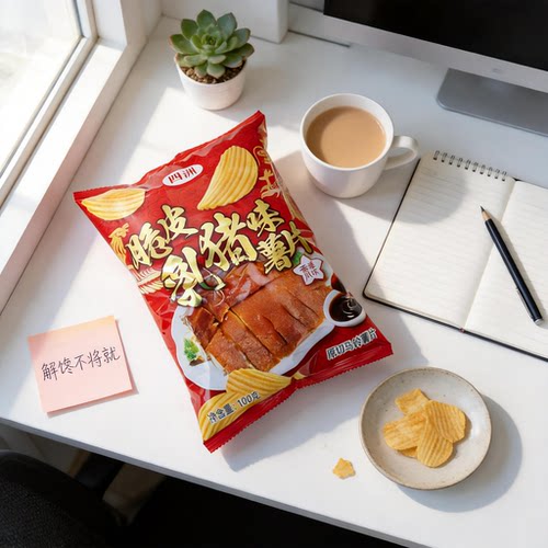 四洲脆皮乳猪味薯片100g香港风味