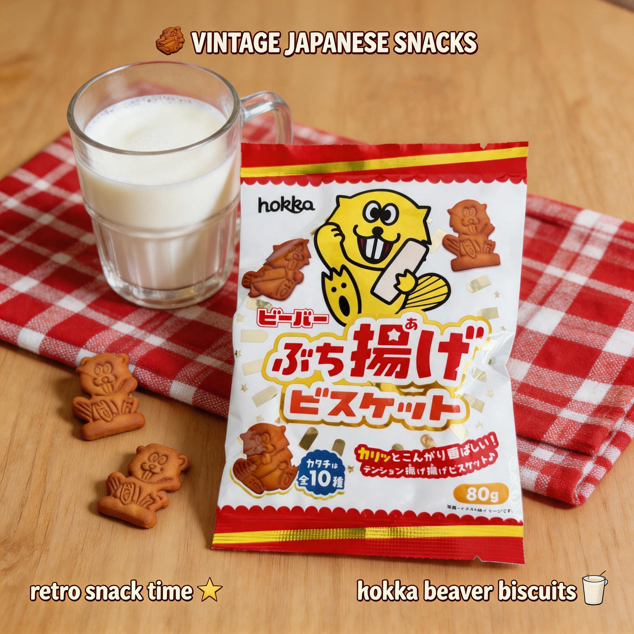 日本北陆海狸油炸饼干酥脆香甜早餐老人孩子下午茶分享好吃零食