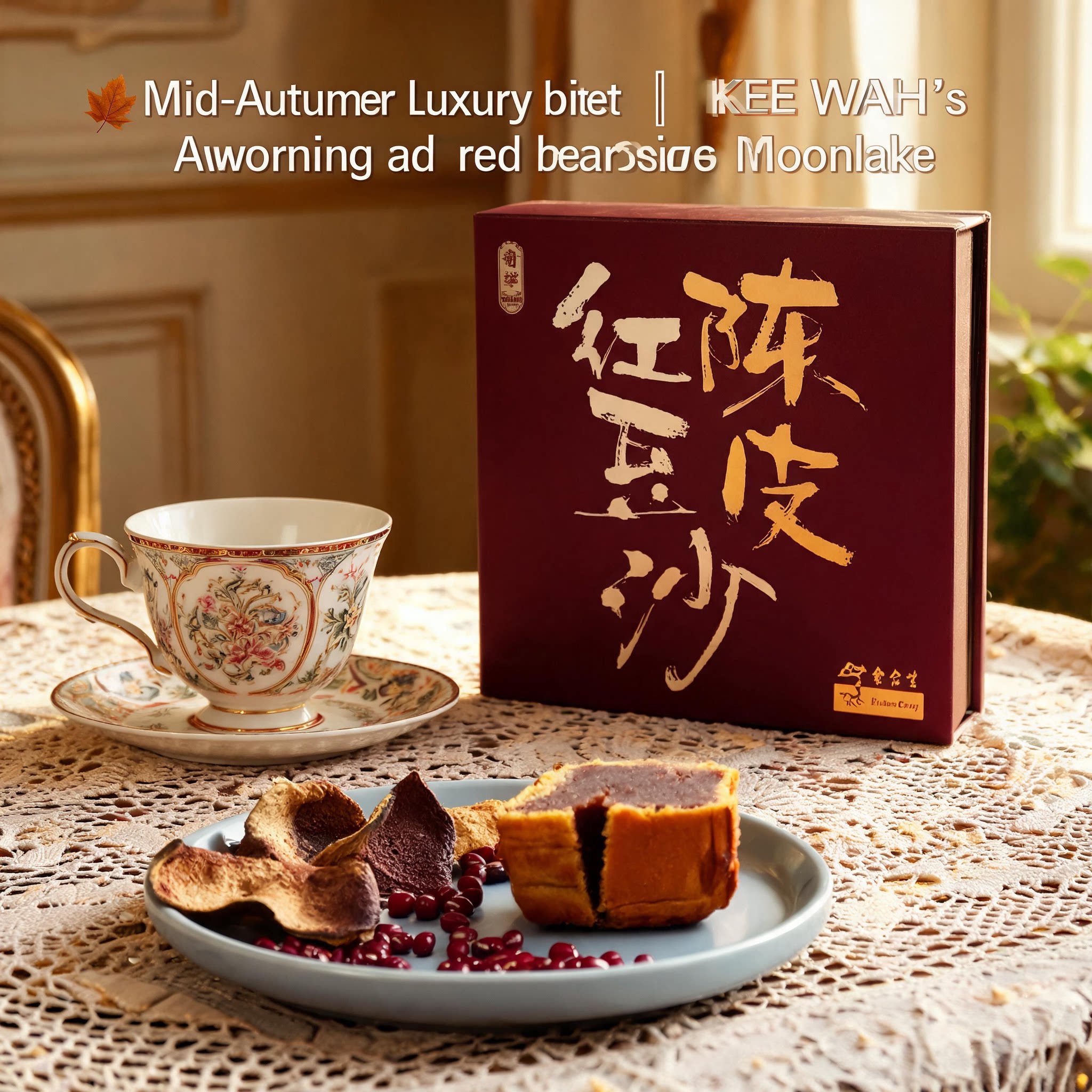 迷你陈皮红豆沙月饼8个