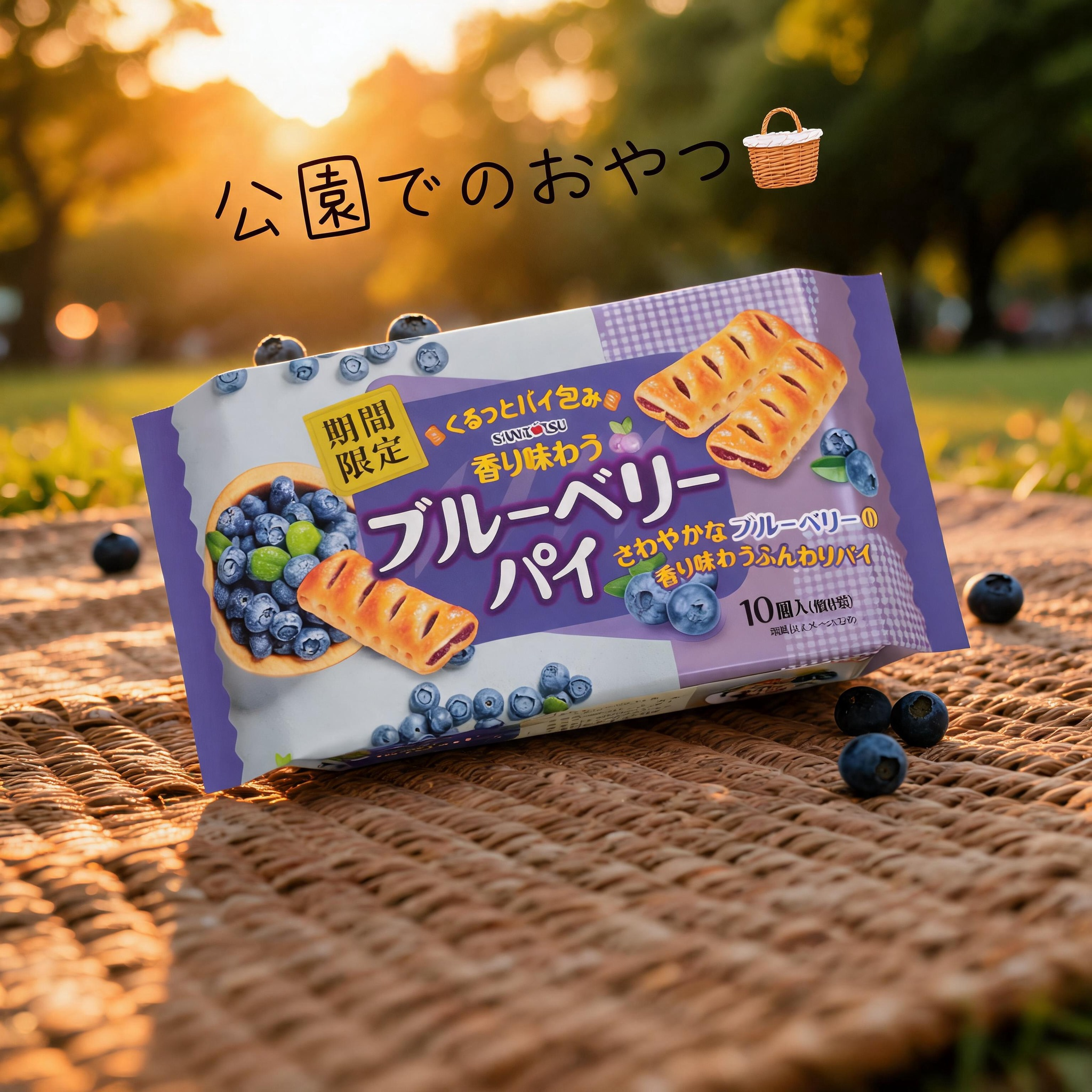 日本进口三立SANRITSU夹心蓝莓派限定款糕点饼干零食品饱腹办公