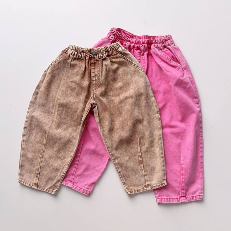 日单mylittlewonder尾货95-120婴小童水洗牛仔萝卜裤潮酷男孩秋春