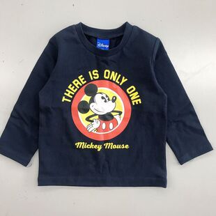 26春日系汗布mick圆盘长袖T恤外贸童装日单尾货男童上衣圆领T恤