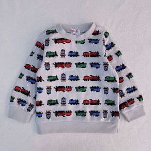 日系thomas托马斯拉绒卫衣日单原单外贸童装卫衣