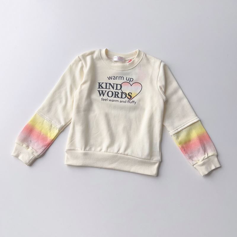 特价日单尾货110 120中小童女孩毛圈棉卫衣拼接袖秋季打底上衣圆