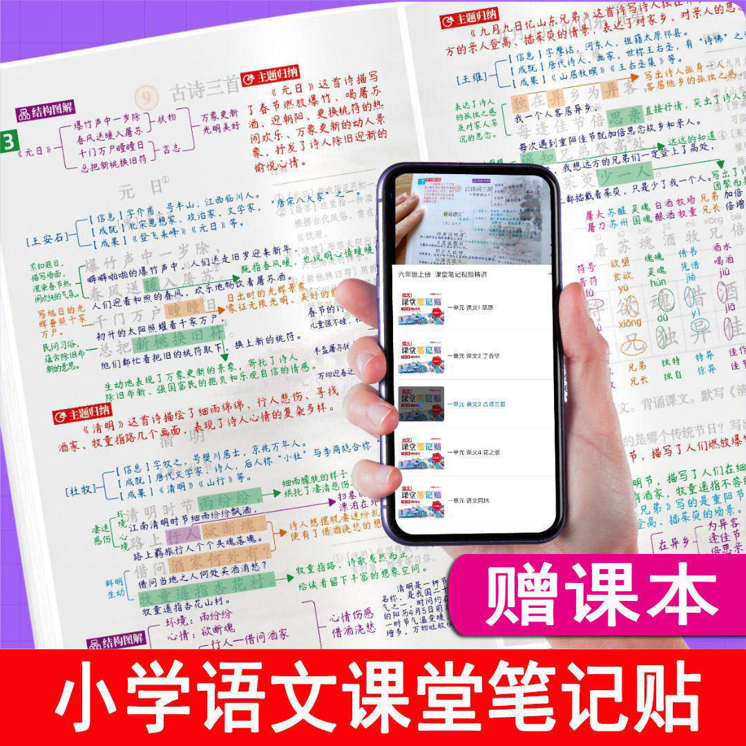 小學語文課堂筆記貼25秋季新版