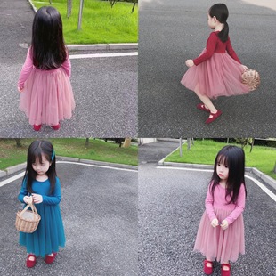 蓬蓬纱裙公主连衣裙 女童柔软到没朋友全棉长袖 25年春秋韩版 童装