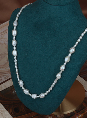 日常穿搭简约巴洛克天然珍珠项链女锁骨链轻奢百搭复古小众设计感