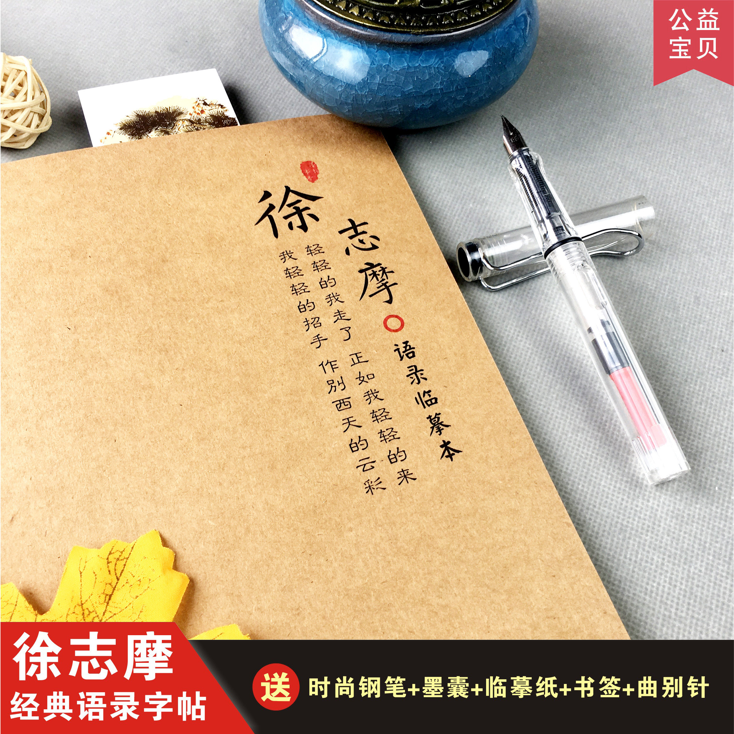 徐志摩字帖再别康桥经典语录成人学生练字文艺清新鲸落体临摹钢笔