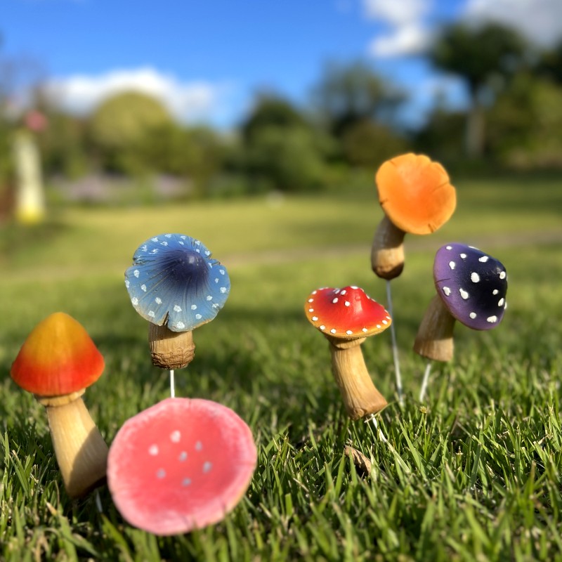 仿真小蘑菇多肉花盆点缀装饰品花园庭院阳台盆景微景观树脂摆件