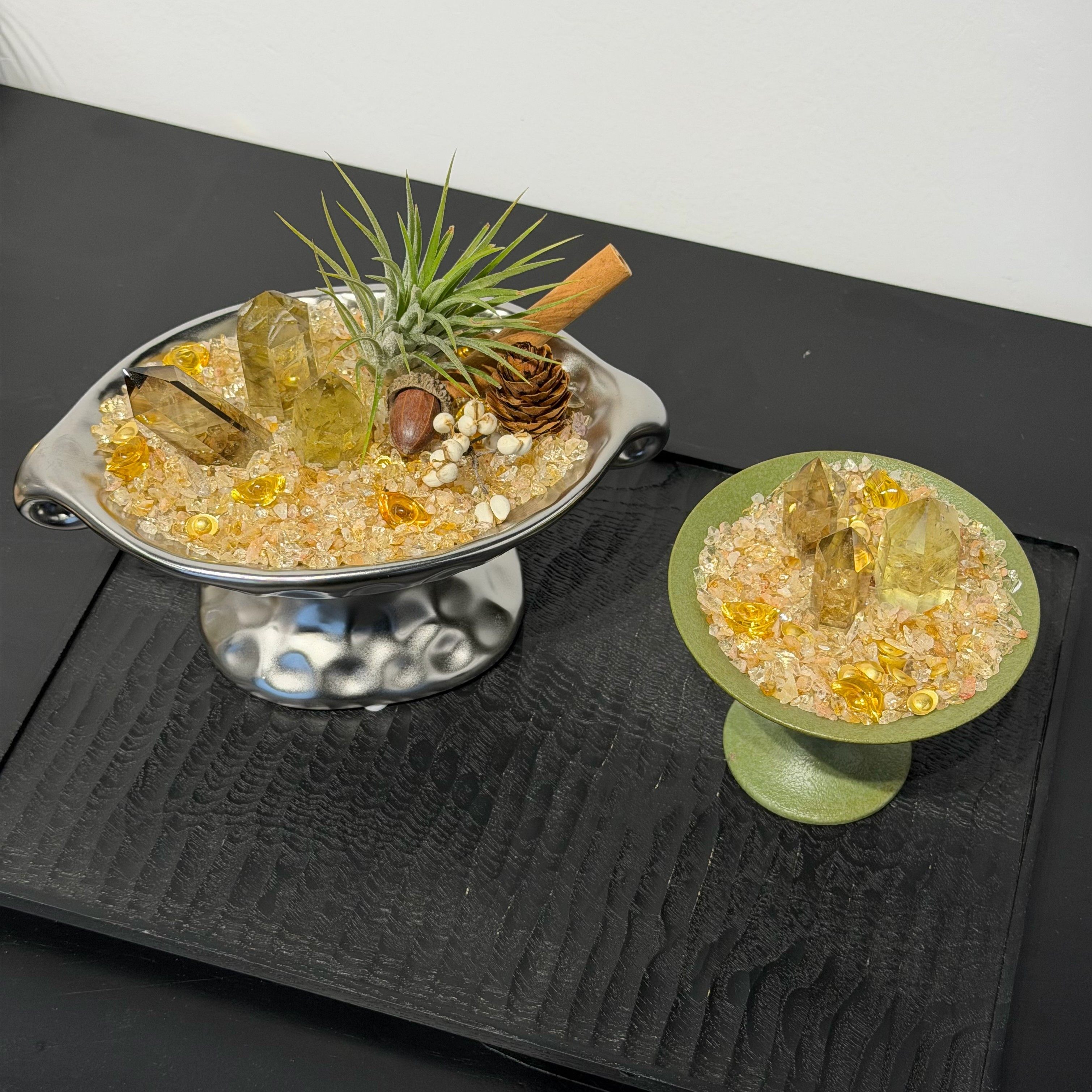 天然黄水晶桌面摆件高档礼物轻奢家居装饰能量盏招财自愈系盆栽,家居饰品,桌面摆件,淘宝优惠券,粉丝福利购,淘宝优惠卷