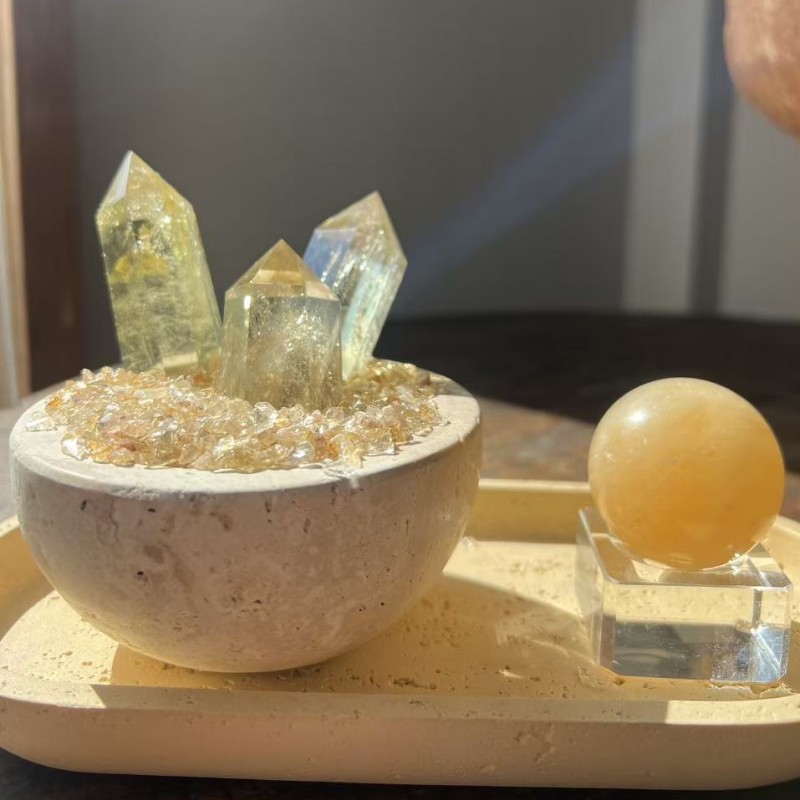 天然黄水晶能量阵整套