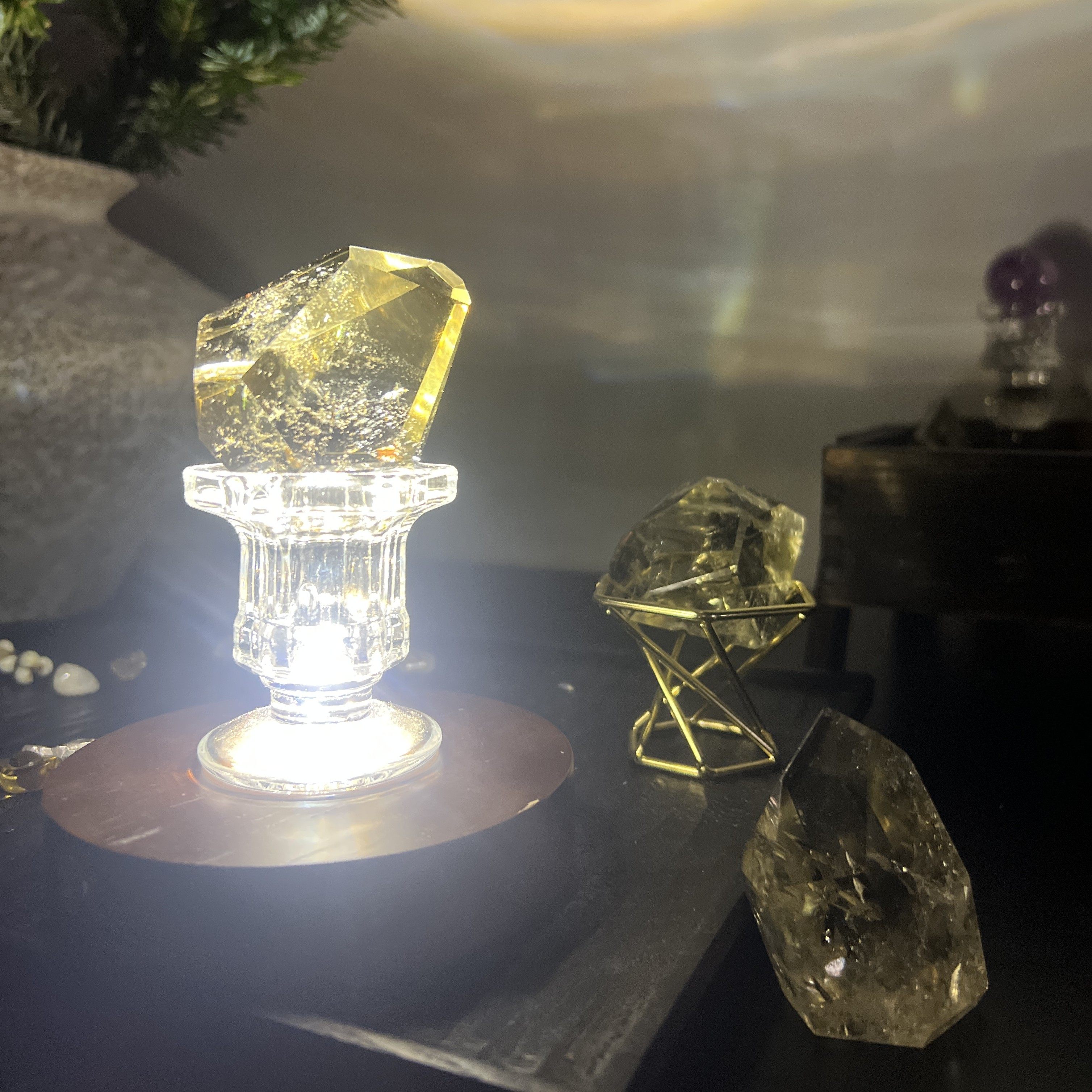 家有座金山 高品质桌面装饰招财天然黄水晶 卧室氛围灯情侣礼物,家居饰品,国学摆件,淘宝优惠券,粉丝福利购,淘宝优惠卷