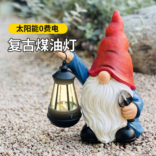 花园太阳能灯树脂庭院园艺