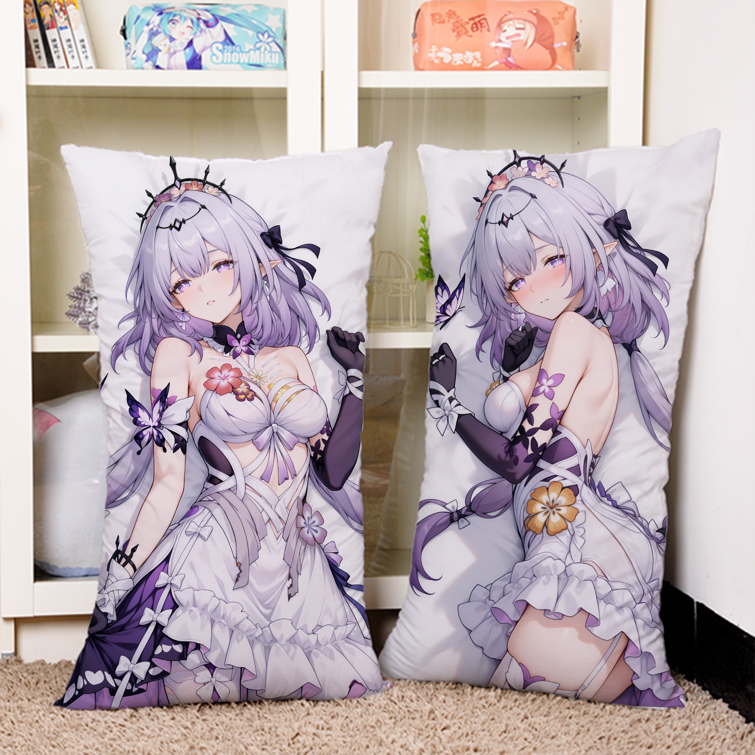萌影星穹铁道 遐蝶 动漫周边半身70X40抱枕35X55靠垫抱枕沙发靠枕
