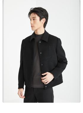 B4DYR0061S利家男装冬季新款时尚商务羊绒毛呢夹克