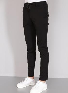 19XSL60901利家新款弹力休闲裤男裤春秋款松紧万能腰男直筒长裤子