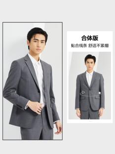 简约通勤西服套装 九分裤 羊毛面料 商务时尚 23CXF221SA利家休闲春季