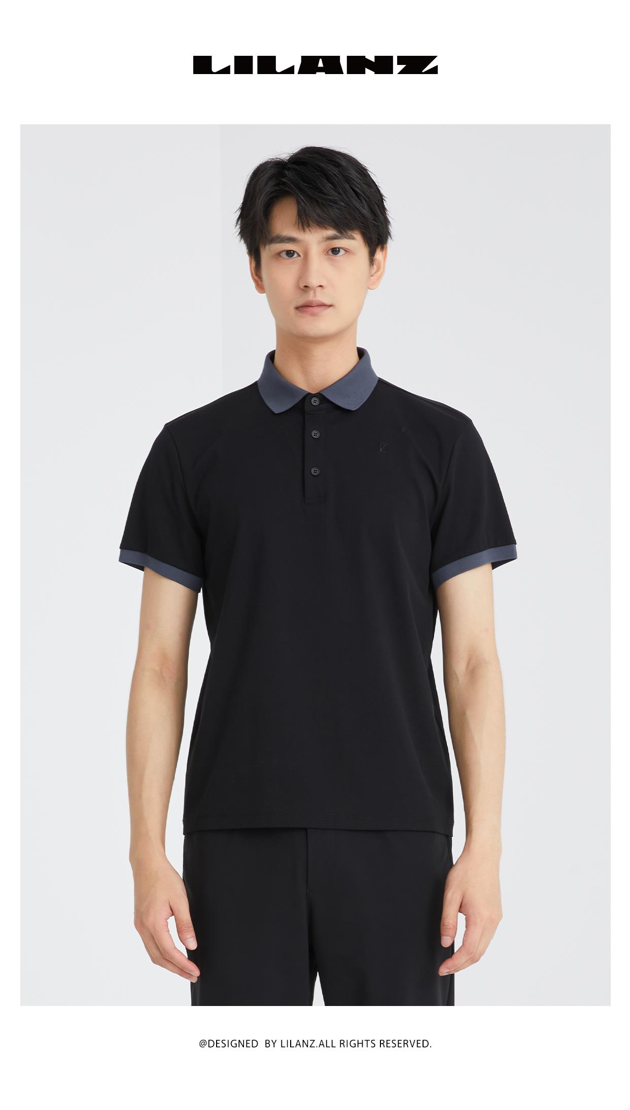 24XTX9161S 9162S利家夏季新款时尚商务休闲短袖T恤polo衫