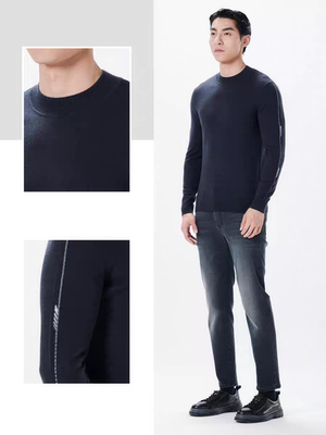 23DMS0131S 0133S 0134S利家冬季厚款时尚简约半高圆领修身毛衣