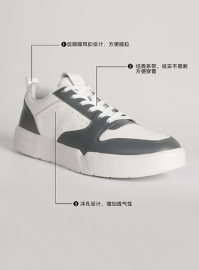 W4QXL30102 30101利家男鞋2025秋新款时尚休闲鞋牛皮板鞋男