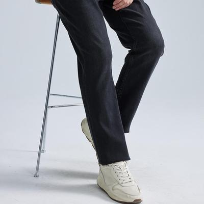 A4DNZ40101利家男装2024年冬季新款加厚牛仔裤男中腰小脚直筒长裤