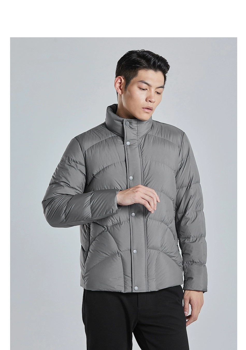 G3DBR0021Y 0022Y利家轻盈拒鸭绒羽绒服立领冬季轻薄保暖男装