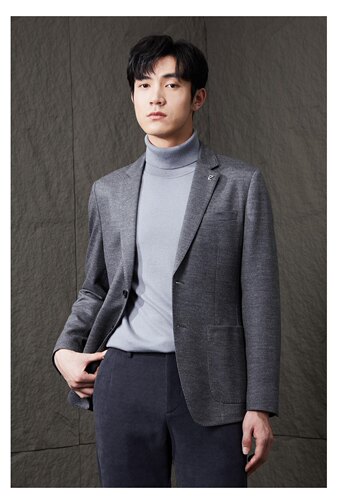 23QDX831SA利家绵羊毛西服男士商务休闲秋季新款西装外套男装