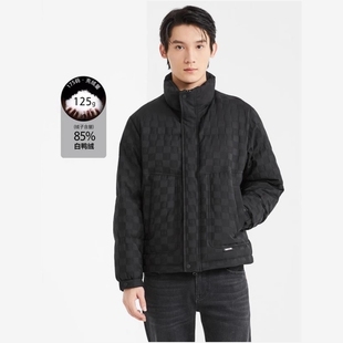 24DRF0091A 0092A 利家男士冬季立领拉链肌理提花保暖鸭绒羽绒服
