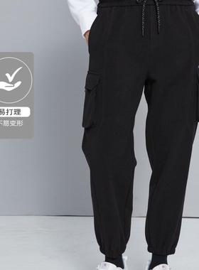 Q1DXK50101利家男装时尚休闲裤男松紧腰运动版加厚弹力运动工装裤