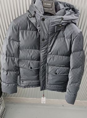 22DRF0022A利家新款休闲正品男装冬季保暖羽绒服连帽