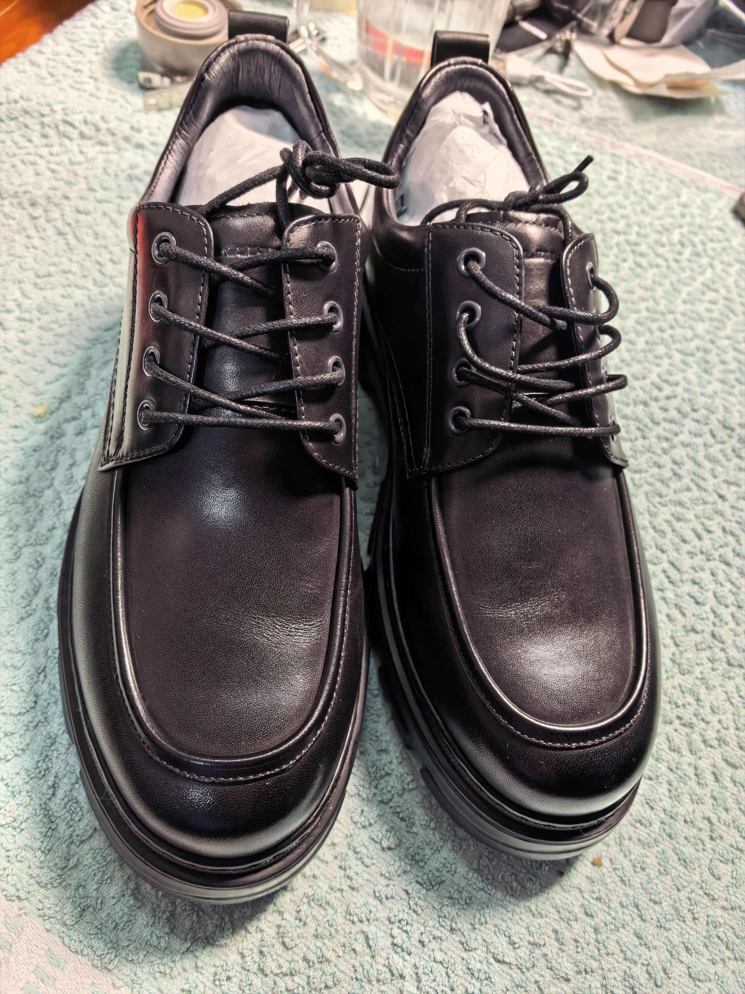 24DXL00101利家新款男鞋时尚百搭休闲皮鞋男士厚底商务正装鞋图片