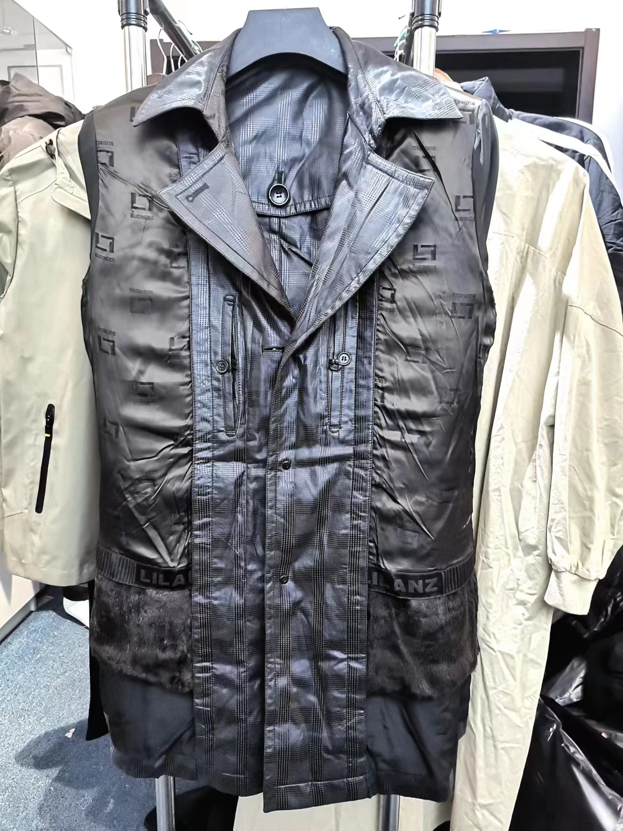 1DNK0132Y利家新款休闲商务男装冬季尼克服派克服无毛领内胆可拆