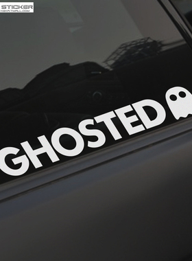 卡通游戏GHOSTED幽灵汽车贴纸三角窗车身车贴摩托车电动车装饰贴